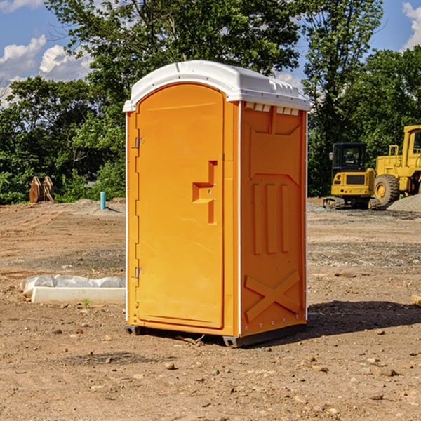 how often are the portable restrooms cleaned and serviced during a rental period in Lake View Alabama